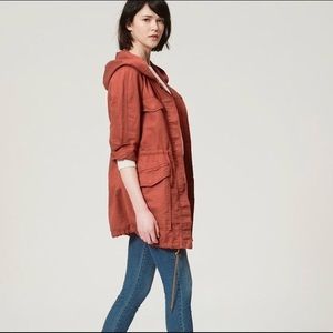 LOFT BURNT RED ANORAK COAT